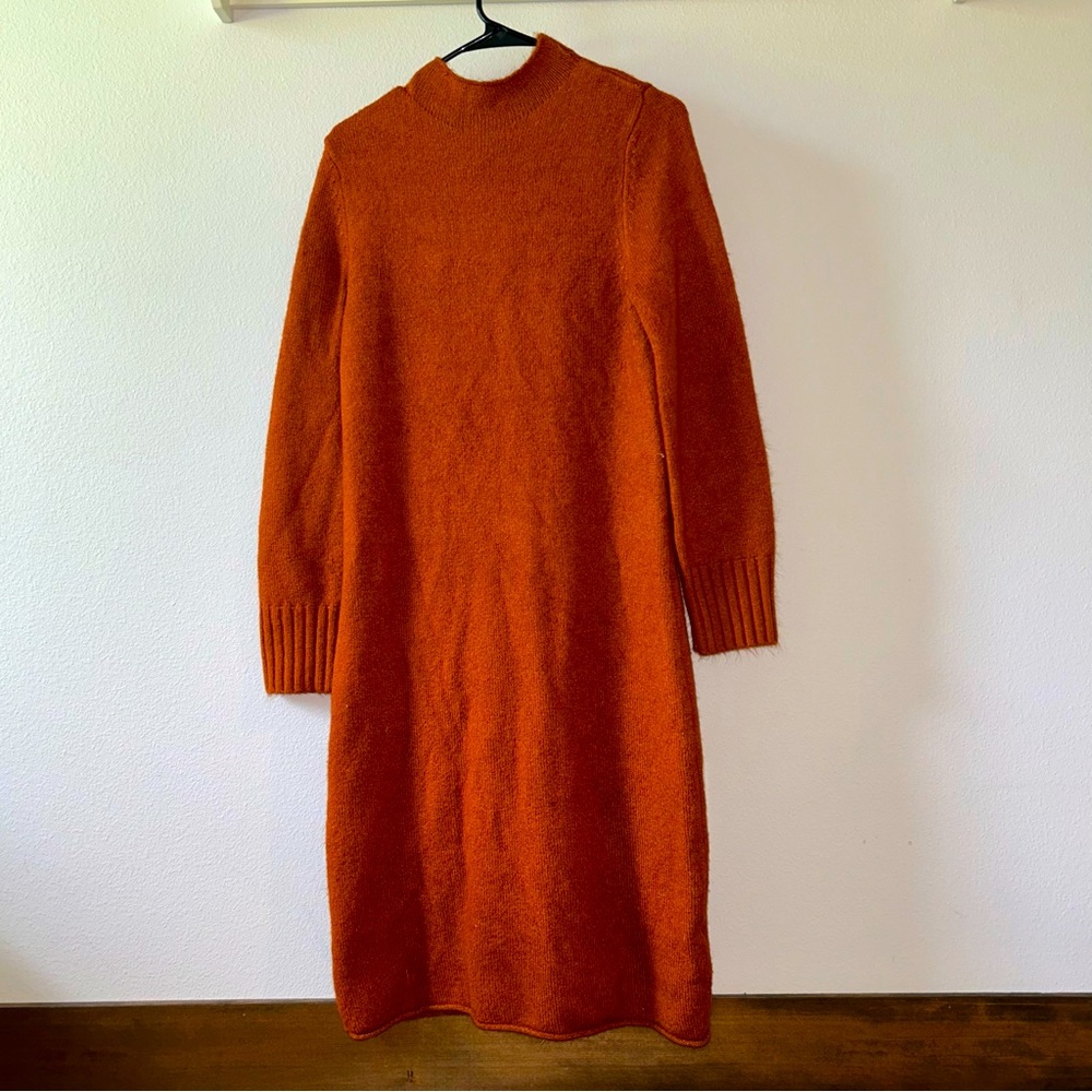 Roolee Burnt Orange Sweater Dress